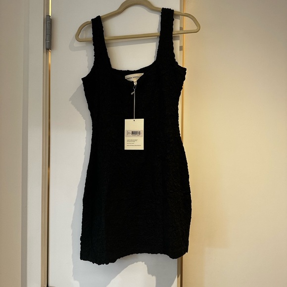 Mara Hoffman Laura Black Popcorn Mini Dress (size M) NWT - Picture 4 of 6